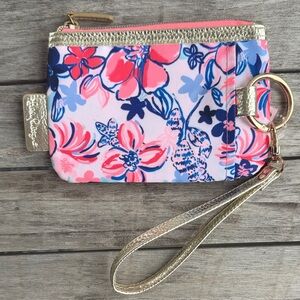 Lilly Pulitzer Floral Clutch with Gold Accents